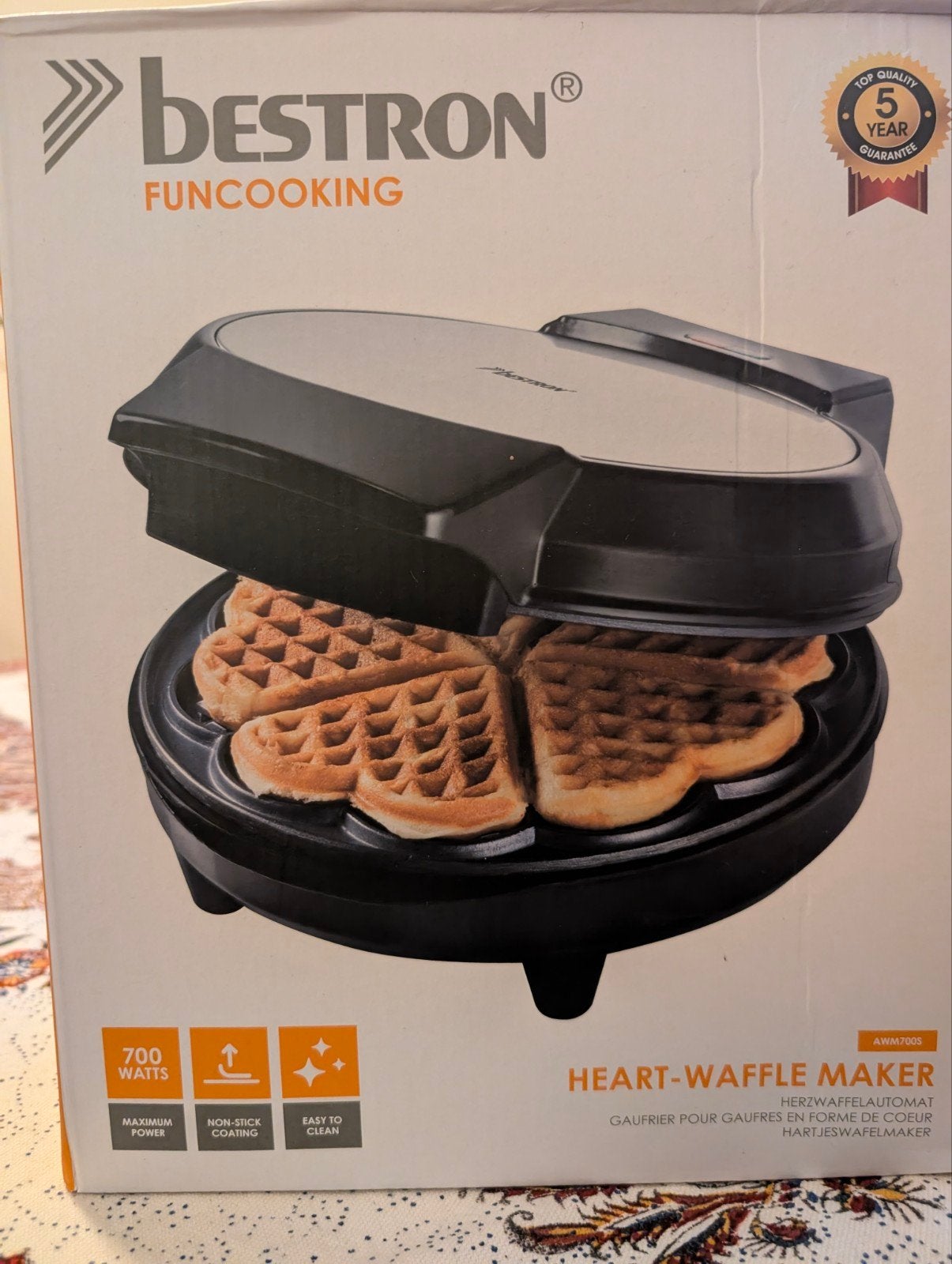 Bestron Fun Cooking Hartjes Wafelijzer - Nieuw in doos, Ophalen, Nieuw