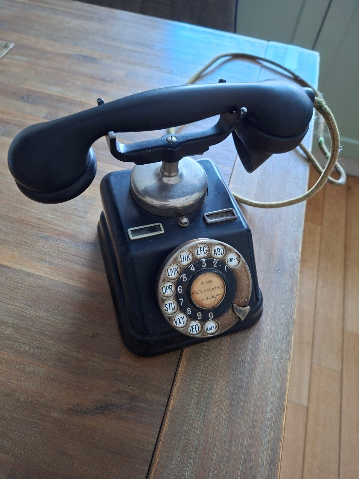 Antieke draaischijf telefoon - Kjøbenhavns Telefon, Antiek en Kunst, Ophalen