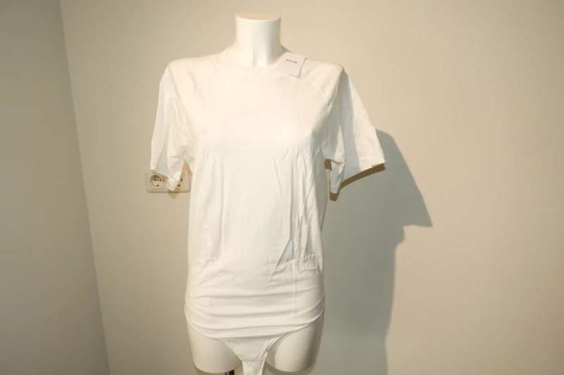 Wolford nieuwe witte body halslijn met voile rand Nieuw S/M, Verzenden, Wit, Nieuw, Wolford