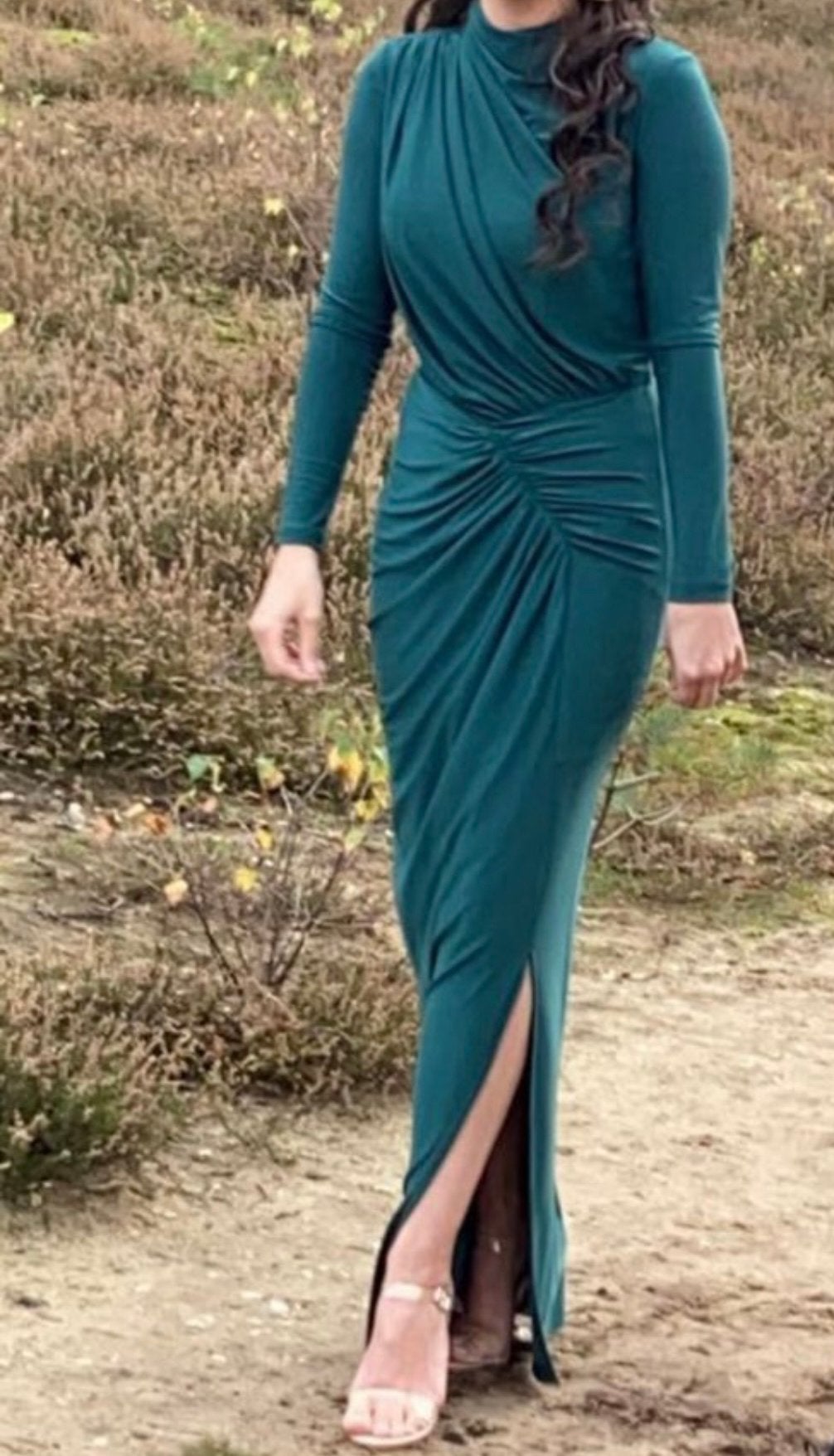 Groene galajurk, Kleding | Dames, Ophalen of Verzenden, Zo goed als nieuw, Maat 34 (XS) of kleiner, Groen