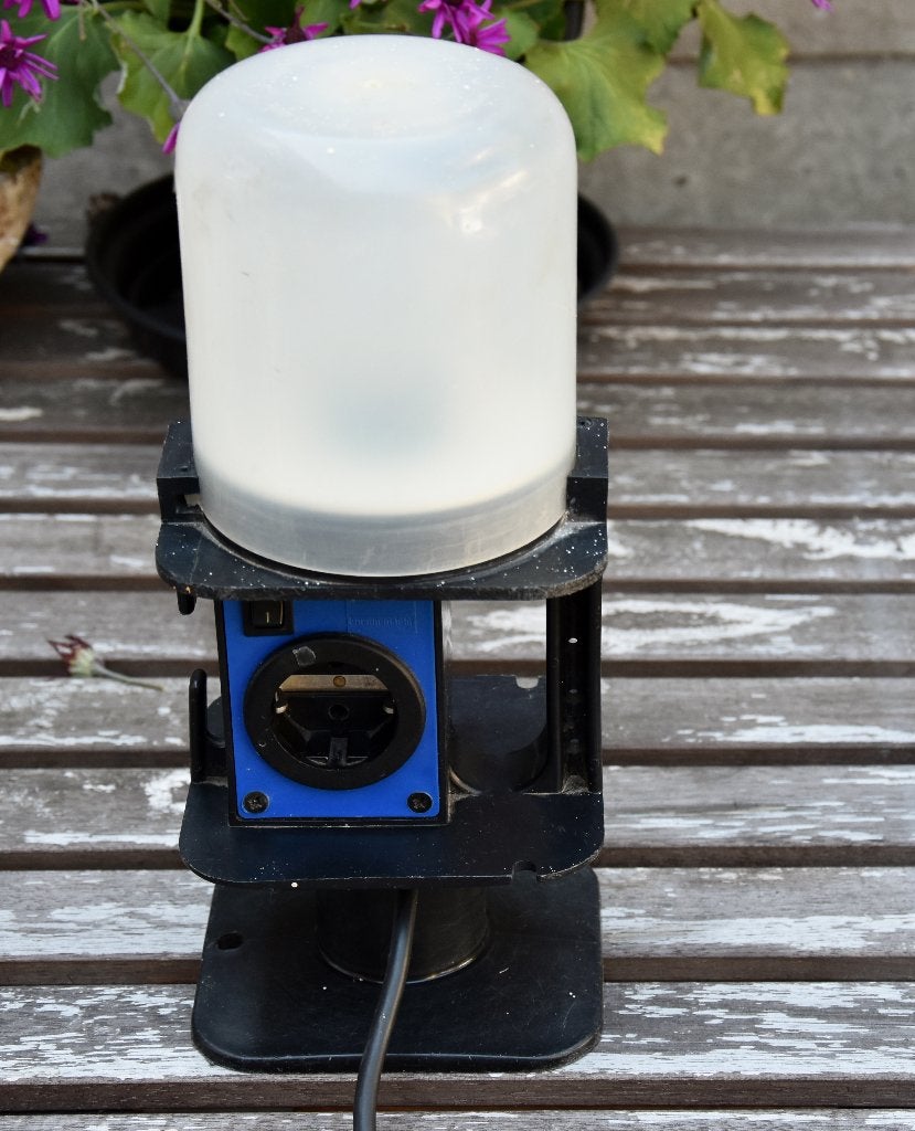 Vintage Tafellamp met Extra Aansluiting, Ophalen, Zo goed als nieuw, Glas