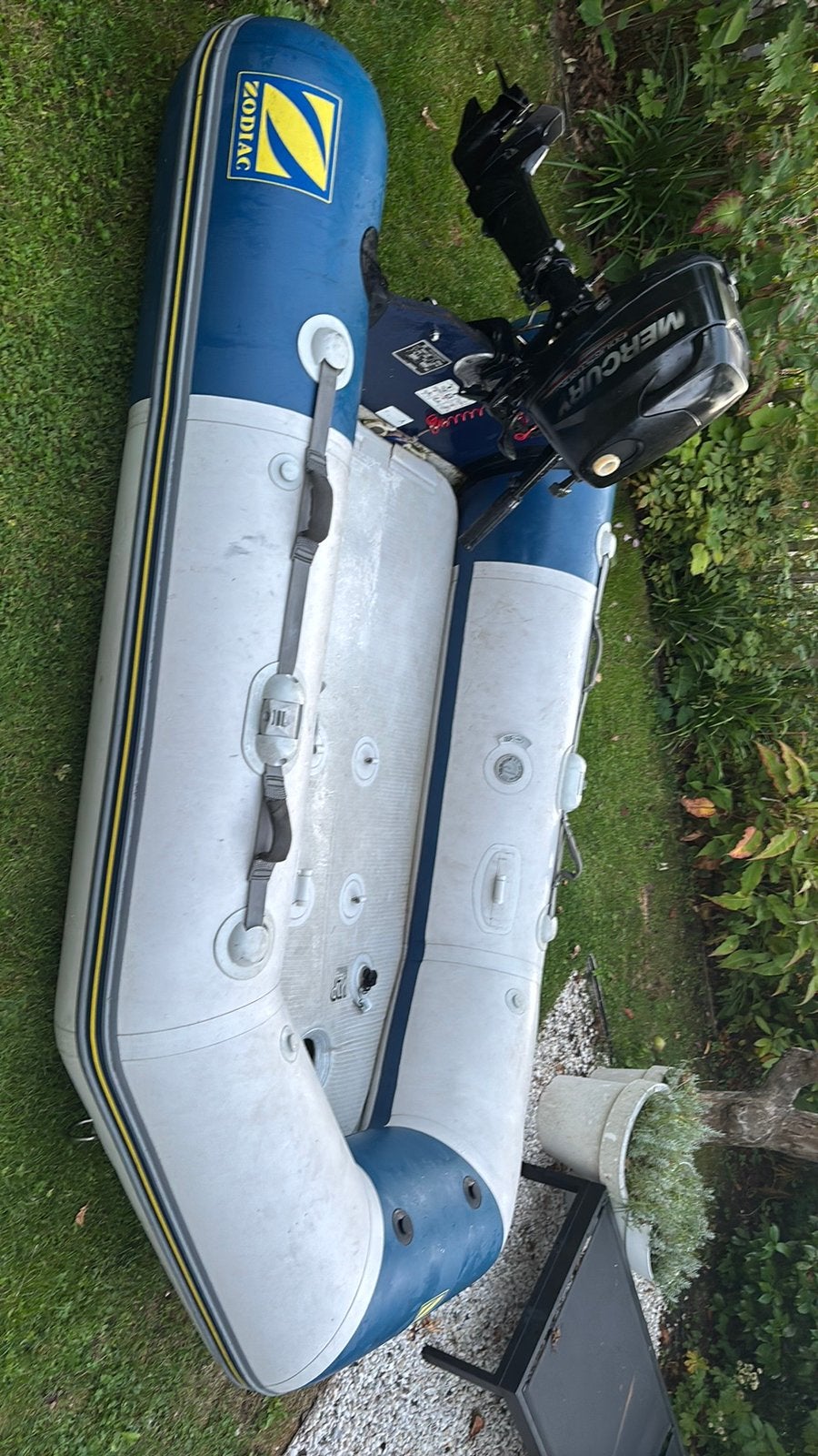 Zodiac rubber boot 2,70 lang met mercury motor 4 pk 4 takt!!, Watersport en Boten, Ophalen of Verzenden, Zo goed als nieuw, Overige typen