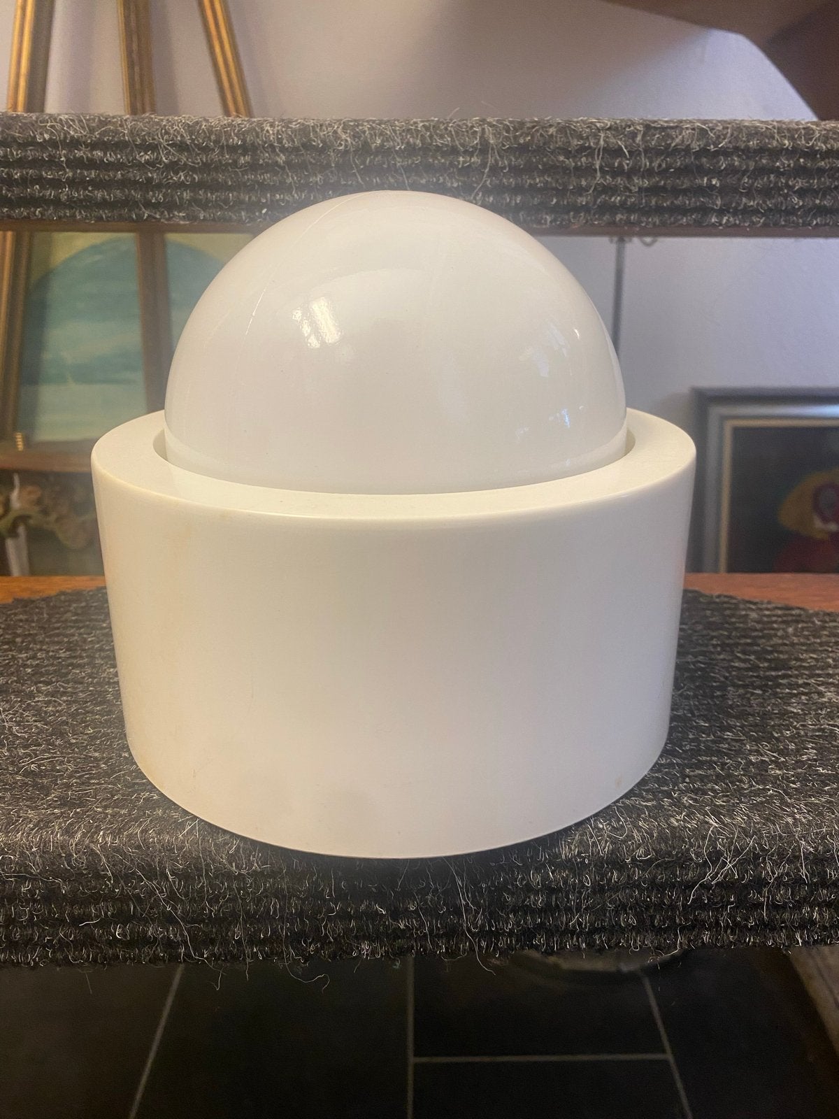 Vintage Witte Bol Lamp - Plafond of Wandlamp, Wit, Overige merken, Gebruikt, Kunststof