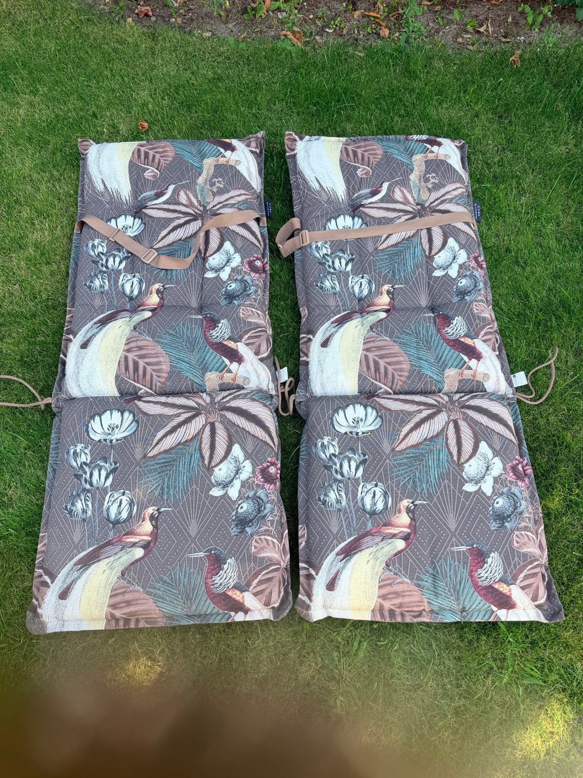 Madison tuinstoelkussens taupe  (2 stuks), Tuin en Terras, Ophalen of Verzenden, Zo goed als nieuw
