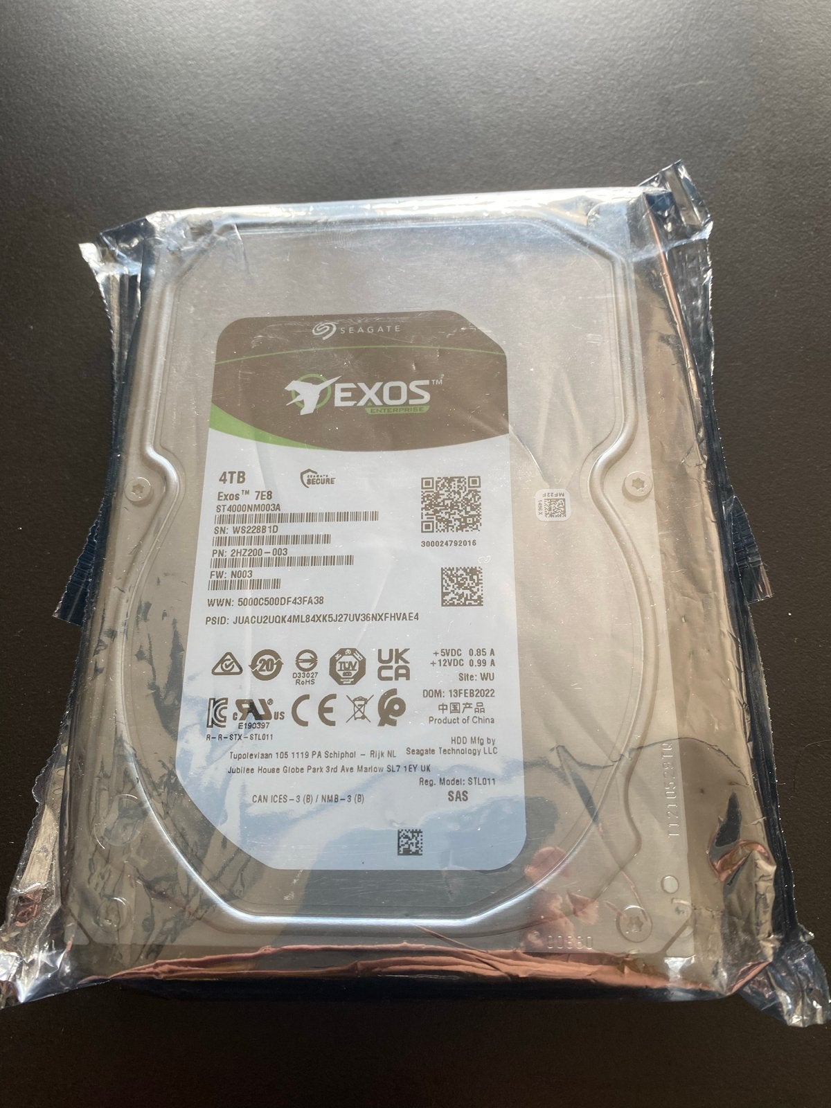 Seagate Exos 7E8 4TB Harde Schijf HDD, Computers en Software, Ophalen, Intern, SAS, Server