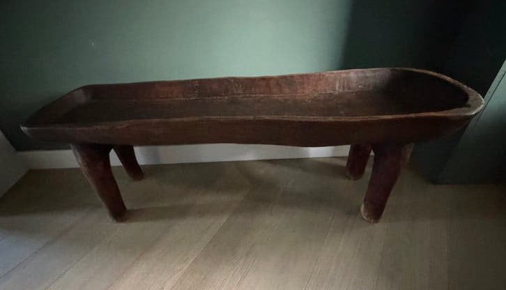 Zeldzame Antieke afrikaanse salontafel hout, Bruin, Afrika, Handgemaakt, Houtsnijwerk