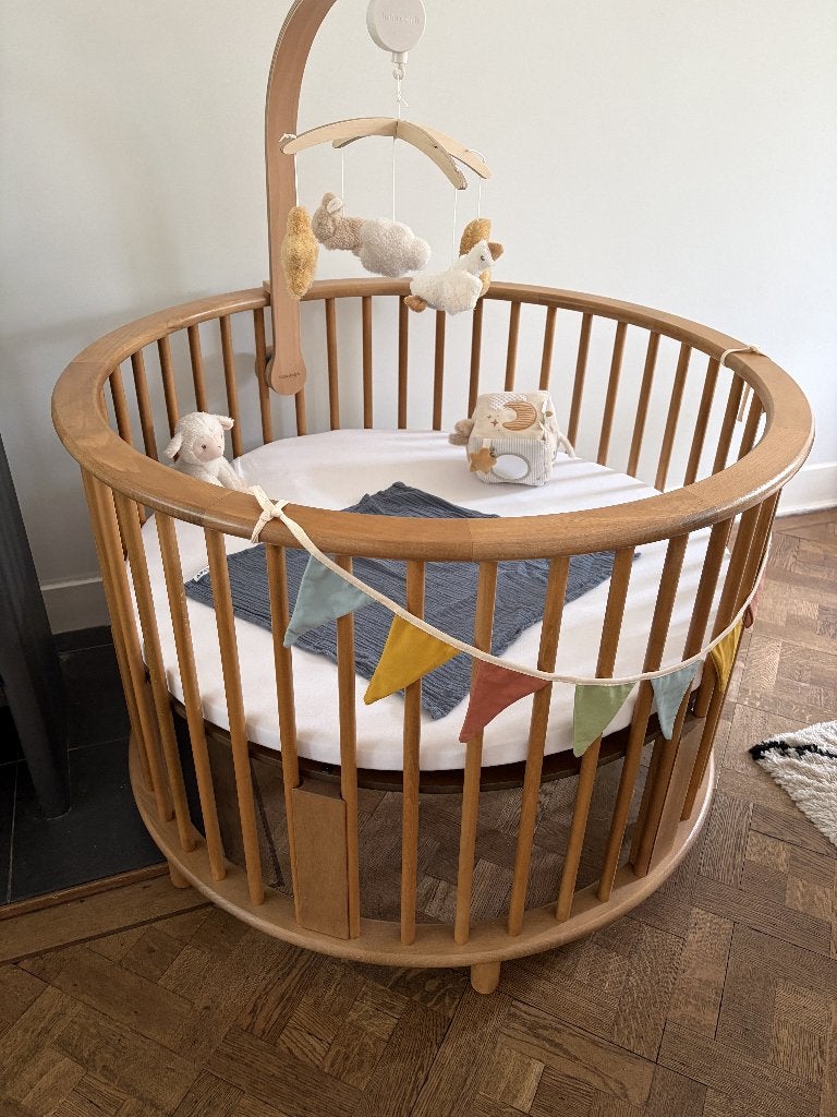 Baby Box (Bopita) eikenkleur, Kinderen en Baby's, Ophalen, Nieuw, Rond