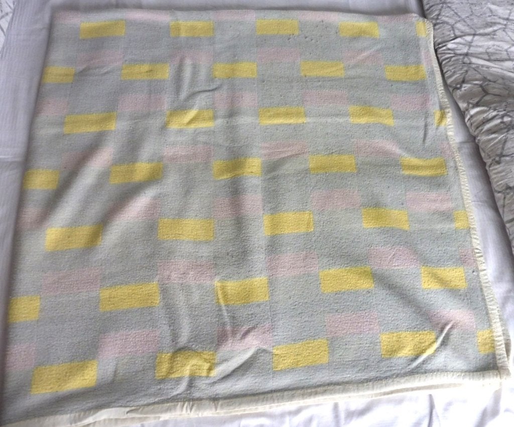 Fijne vintage deken plaid kleed 230 x 230 cm, Ophalen, Gebruikt