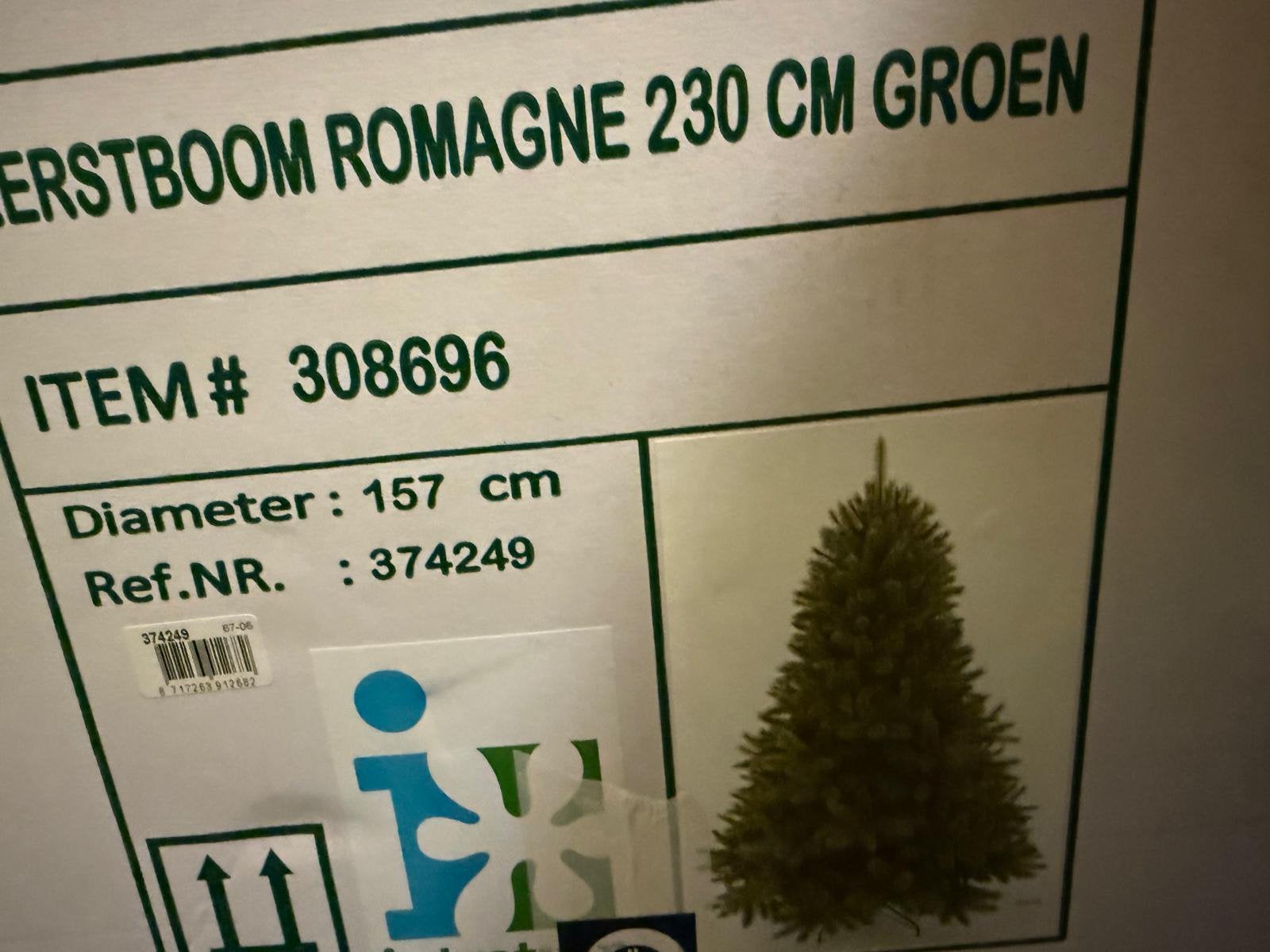 Kerstboom romagne 230cm, Ophalen, Zo goed als nieuw