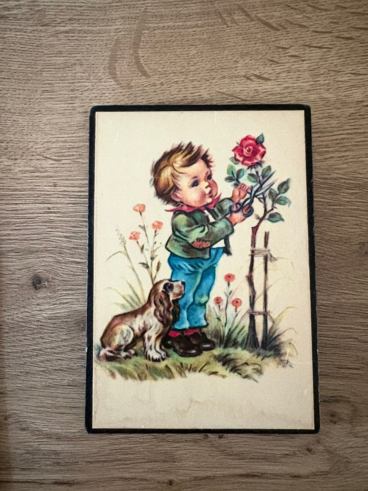 Prentje op hout, Hobby en Vrije tijd, Borduren en Borduurmachines, Ophalen of Verzenden, Zo goed als nieuw, Onderdeel of Toebehoren