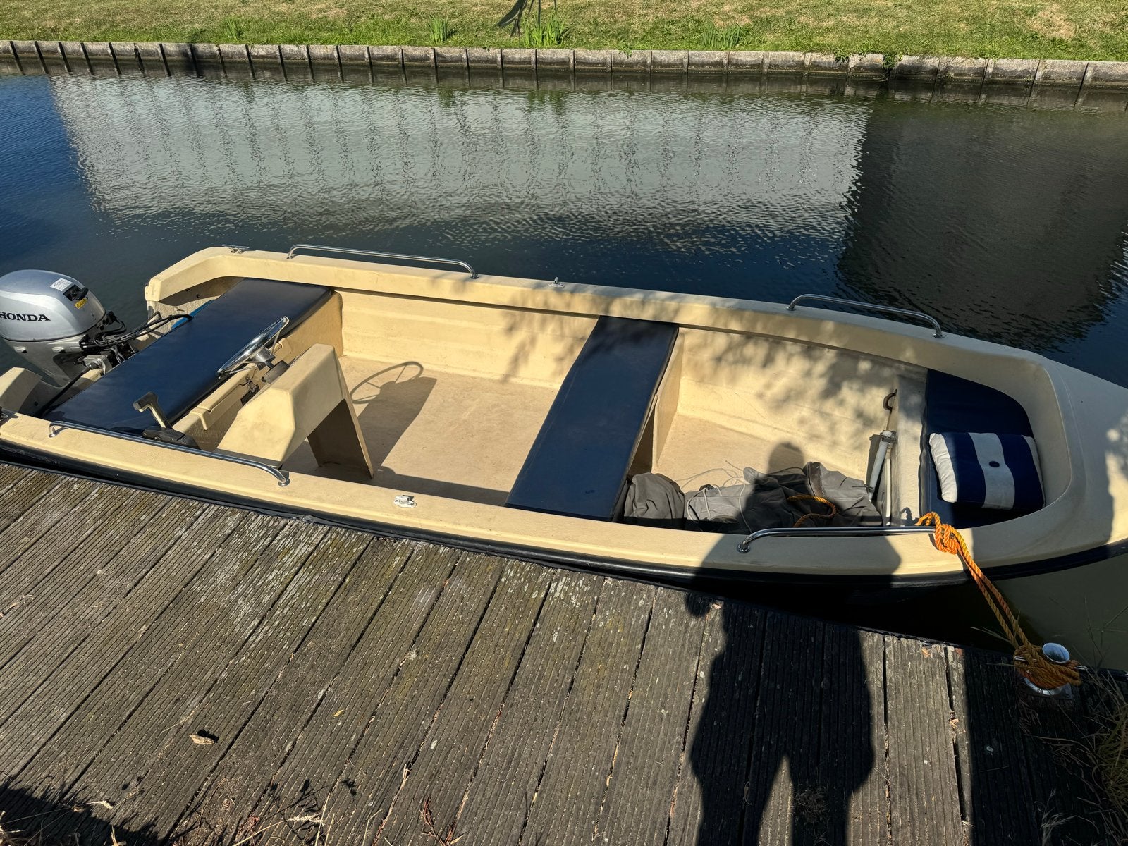 Kruger Delta sloep  metHonda 10 pk buitenboordmotor, Watersport en Boten, Ophalen, Gebruikt