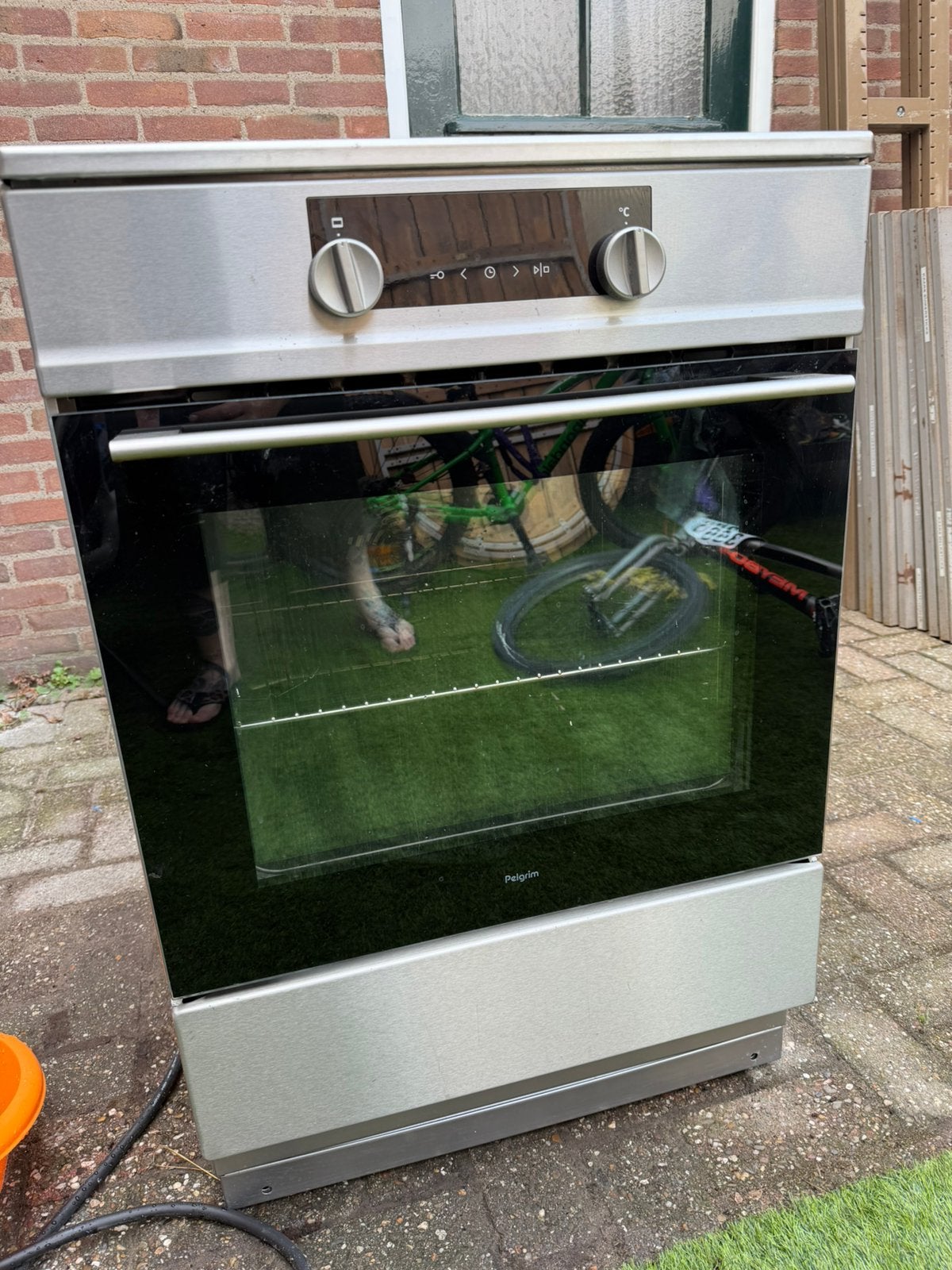 Pelgrim inductiefornuis PFI8265RVS rvs met oven, Witgoed en Apparatuur, Ophalen, 4 kookzones, Zo goed als nieuw, Inductie