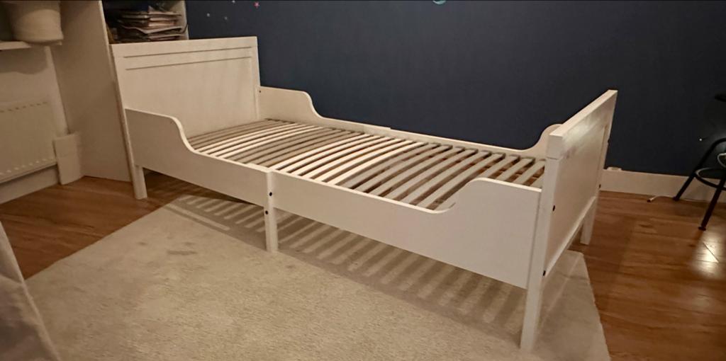 IKEA SUNDVIK meegroeibed wit, Ophalen, Gebruikt, 180 cm of meer, 70 tot 85 cm