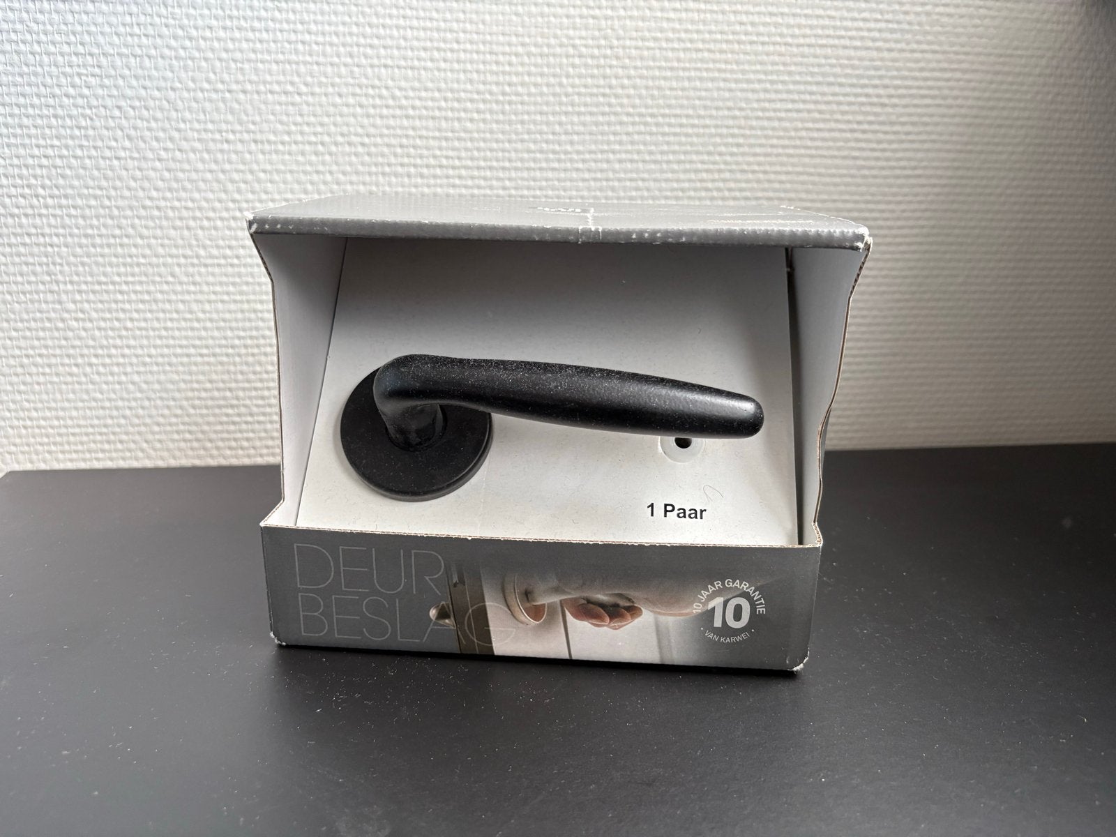 KARWEI Deurkrukset Rozet Eros Zwart, Doe-het-zelf en Verbouw, Ophalen of Verzenden, Nieuw, Overige materialen, Klink of Kruk