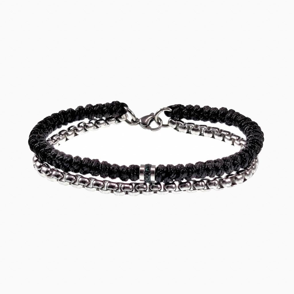 Handgemaakt Dubbele Armband Heren RVS Jasseron-Schakelarmb., Staal, Birgitta-Gracht 33, 6465 EL Kerkrade, Nederland, Verzenden
