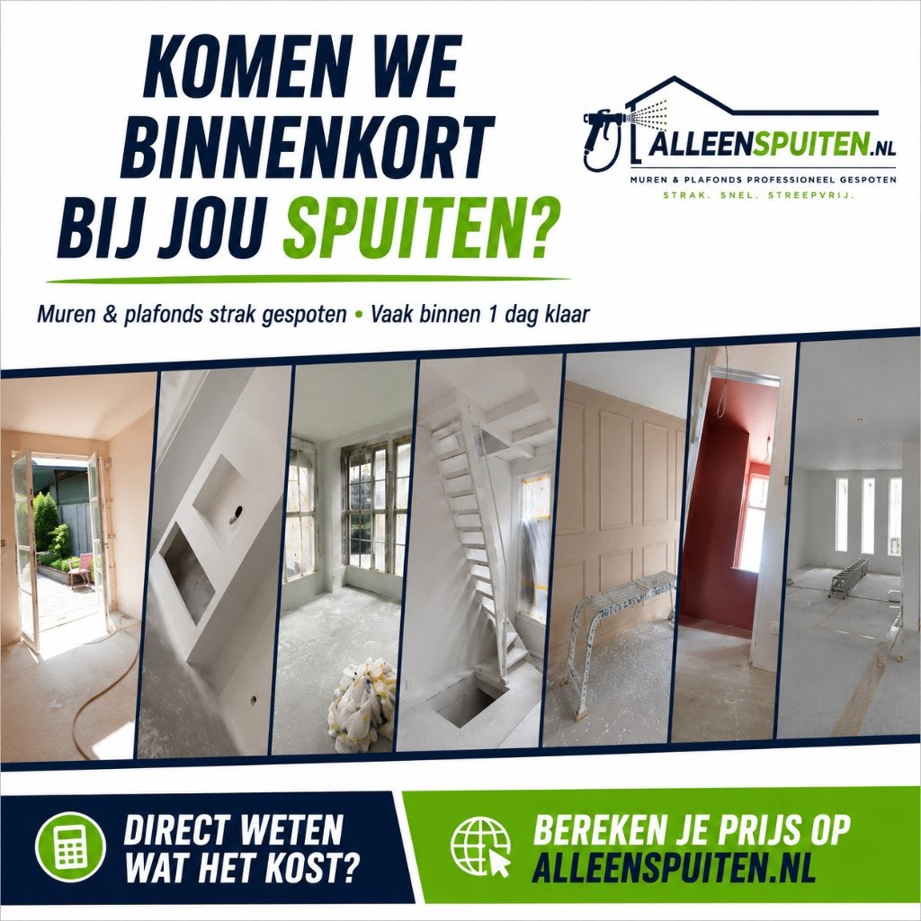 Platen panelen stucwerk etc latex spuiten in 1 dag klaar, Ophalen, Nieuw