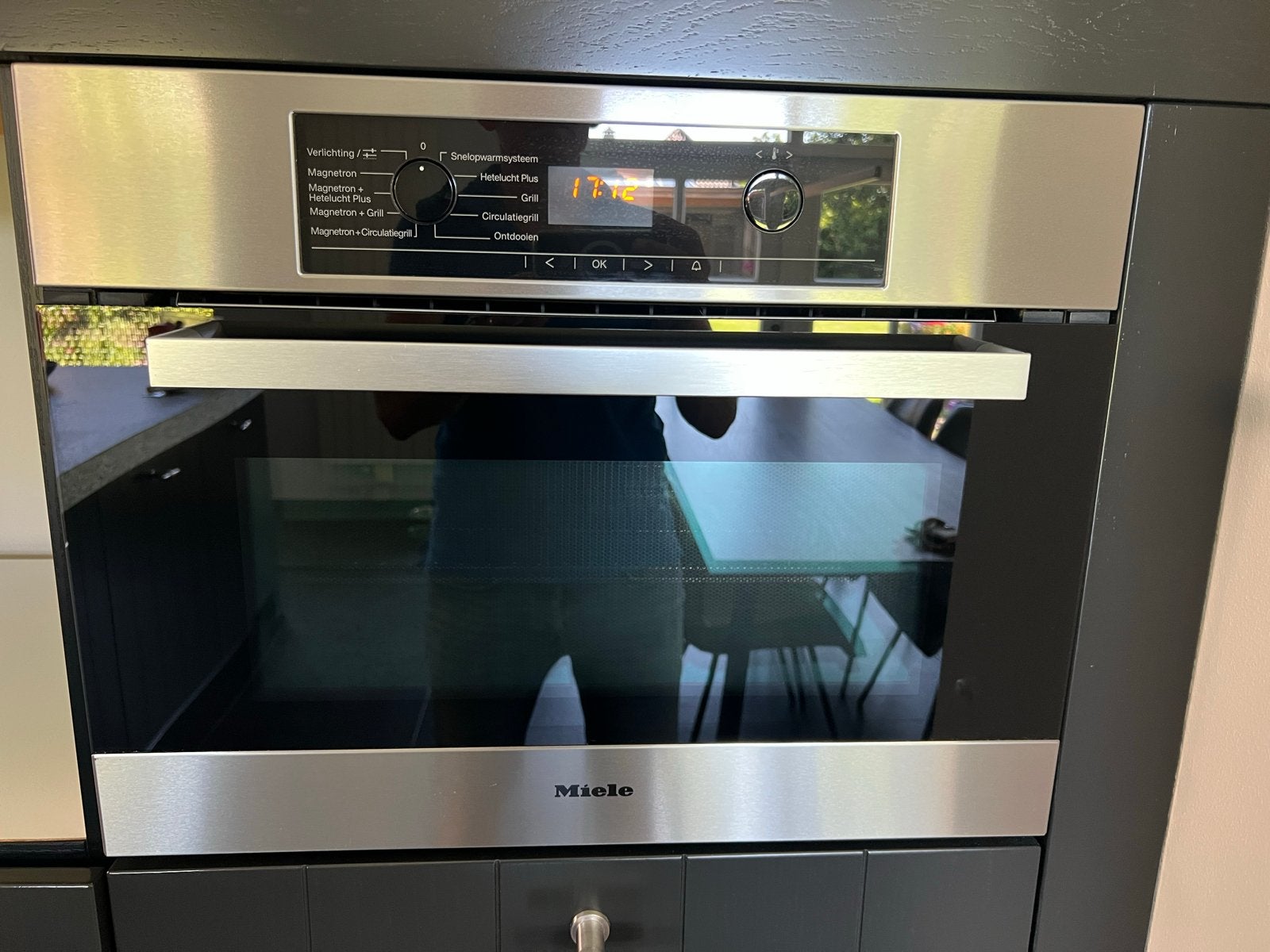Miele H5040BM Combi-oven - Zo goed als nieuw, Witgoed en Apparatuur, Ovens, Ophalen, 45 tot 50 cm, Hete lucht, Inbouw