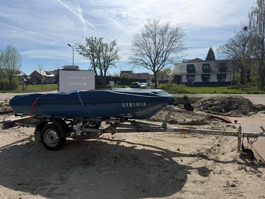 Pongratz 750 boottrailer - incl. boot, Ophalen, Minder dan 1500 kg, Gebruikt, Sloepentrailer
