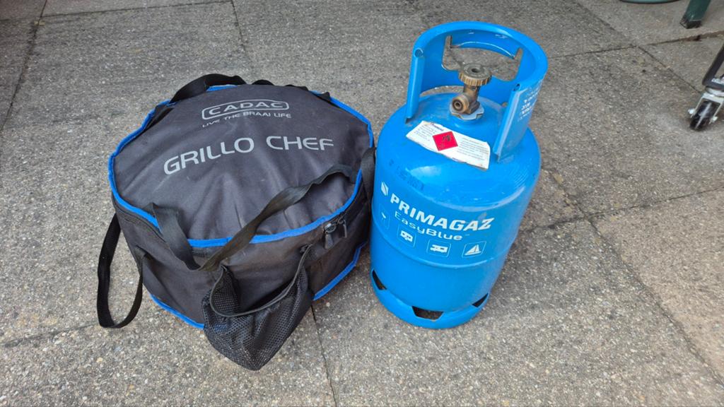 Cadac Grillo Chef BBQ met gasfles en toebehoren, Ophalen of Verzenden, Gebruikt, Cadac