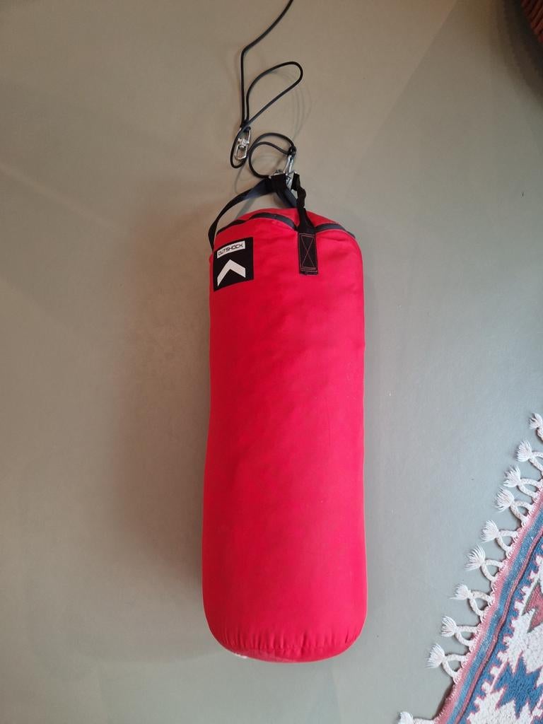 Bokszak 14kg met handschoenen en scheenbeschermers, Sport en Fitness, Boksen, Ophalen, Gebruikt, Bokszak