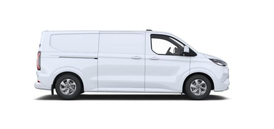 Ford E-Transit Custom 340 L2H1 Limited 71 kWh 218pk | Laadvl, Auto's, Automaat, Zwart, 71 kWh, 470 min
