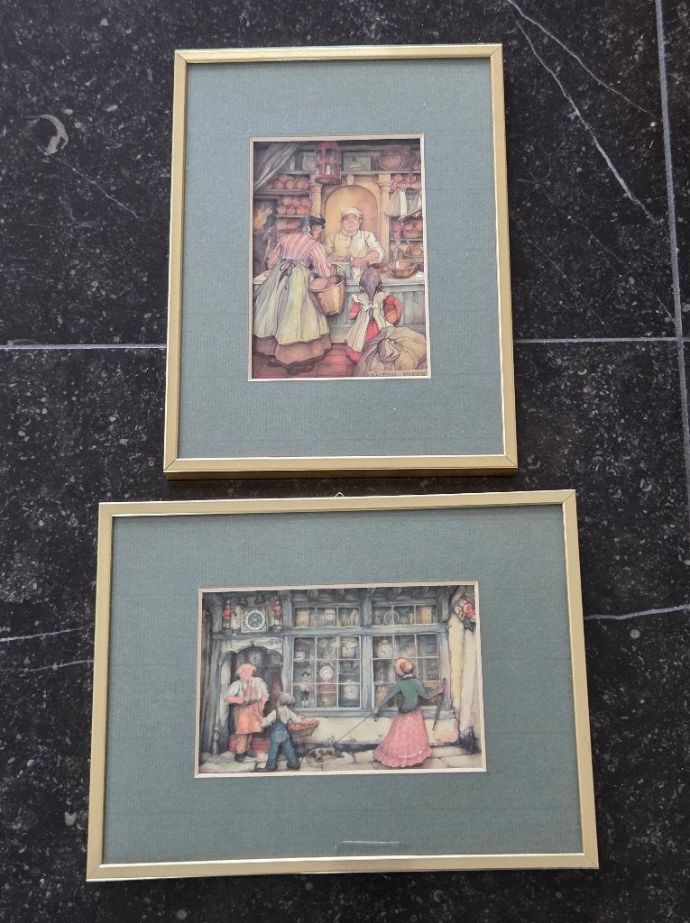 2 Anton Piek 3D, ingelijst, setprijs, Minder dan 50 cm, Gebruikt, Overige typen, Ophalen of Verzenden