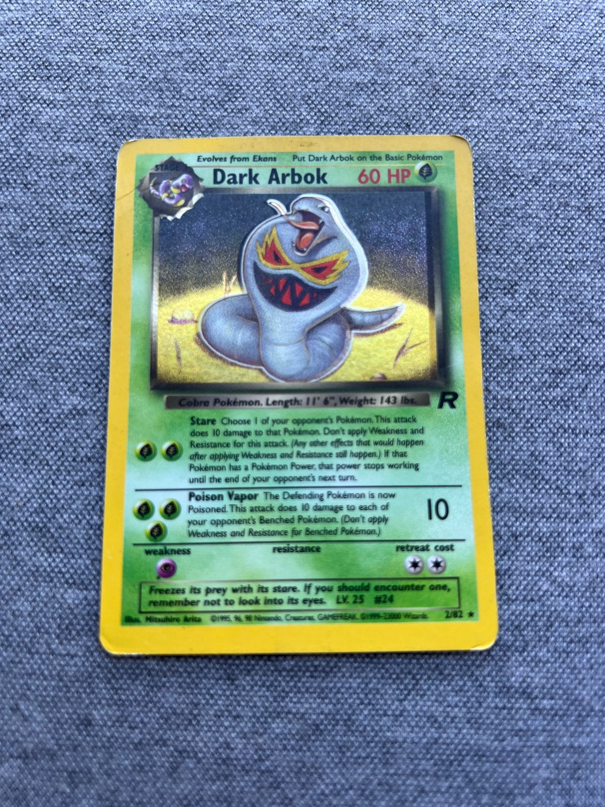 Pokémon kaart - Dark Arbok 2/82 Holo, Ophalen of Verzenden, Zo goed als nieuw