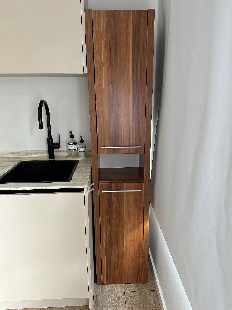 Houten kolomkast, Ophalen, (Half)hoge kast, Minder dan 50 cm, Zo goed als nieuw