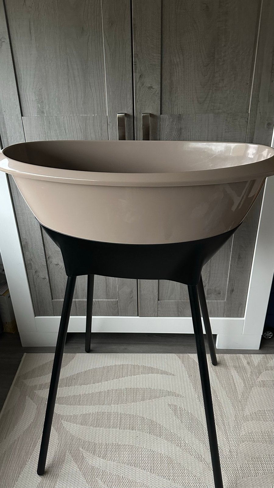 Luma badje taupe met emmer, thermometer en extra badstop, Zo goed als nieuw, Badje, Standaard, Ophalen