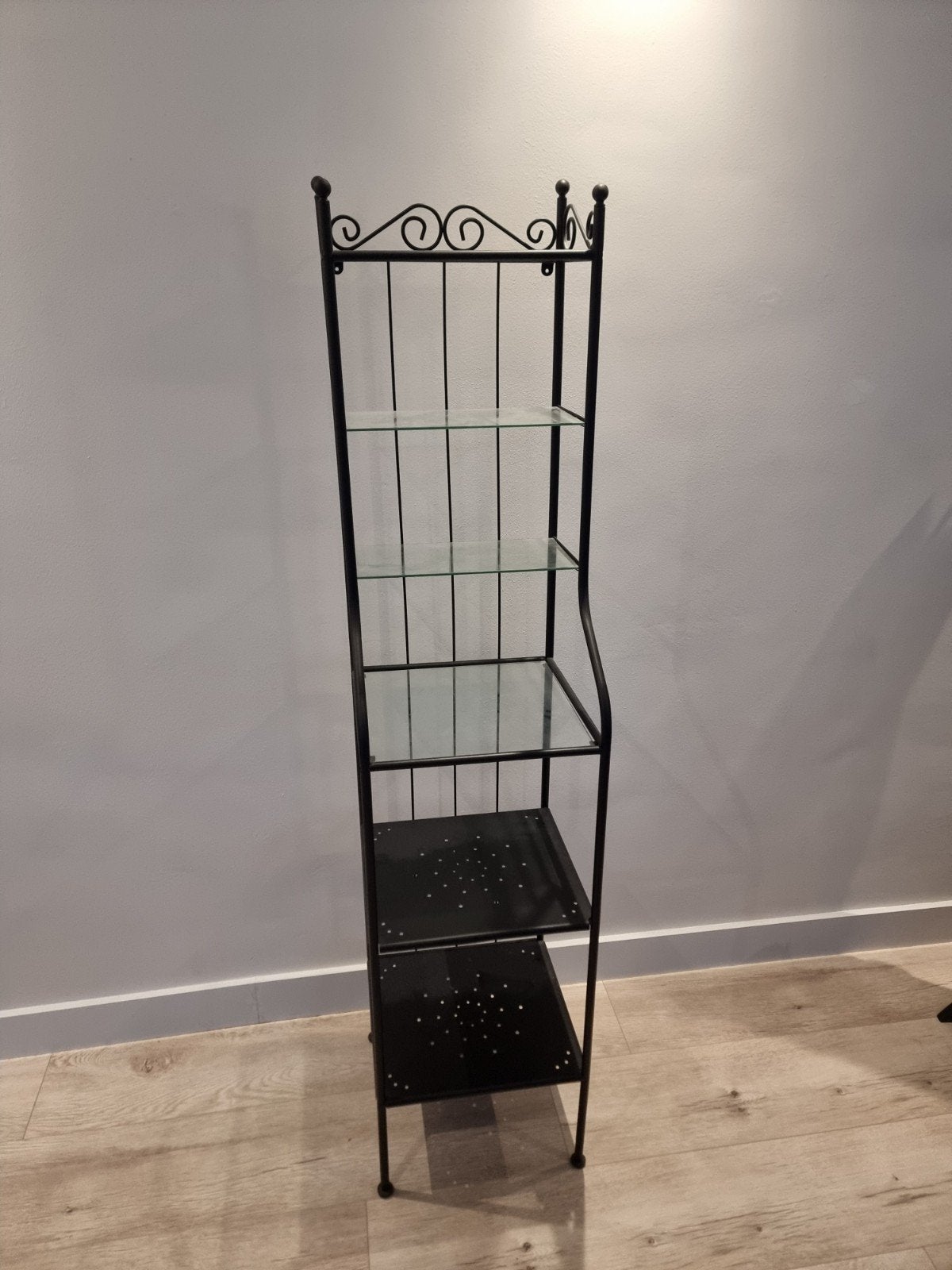IKEA RÖNNSKÄR stellingkast met glasplaten in nieuwstaat, Ophalen, Zo goed als nieuw