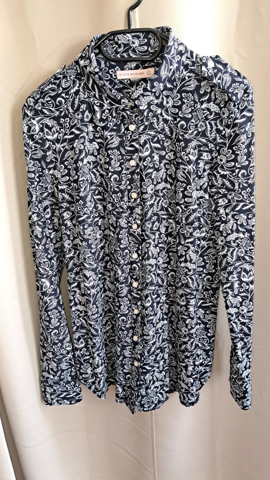 Studio Anneloes blouse blauw/wit L, Studio Anneloes, Blauw, Maat 42/44 (L), Ophalen of Verzenden