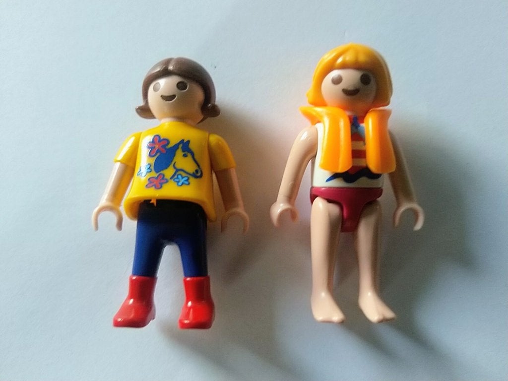 Playmobil 5877 Paardenmeisje + 4695 Meisje Zwemvest (Geobra), Kinderen en Baby's, Speelgoed | Playmobil, Losse onderdelen, Ophalen of Verzenden