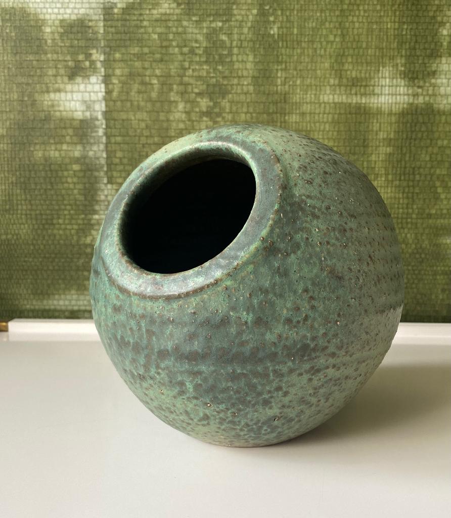 Prachtige grote vintage Mobach 60s bloempot 1960  keramiek, Antiek en Kunst, Antiek | Keramiek en Aardewerk, Ophalen of Verzenden