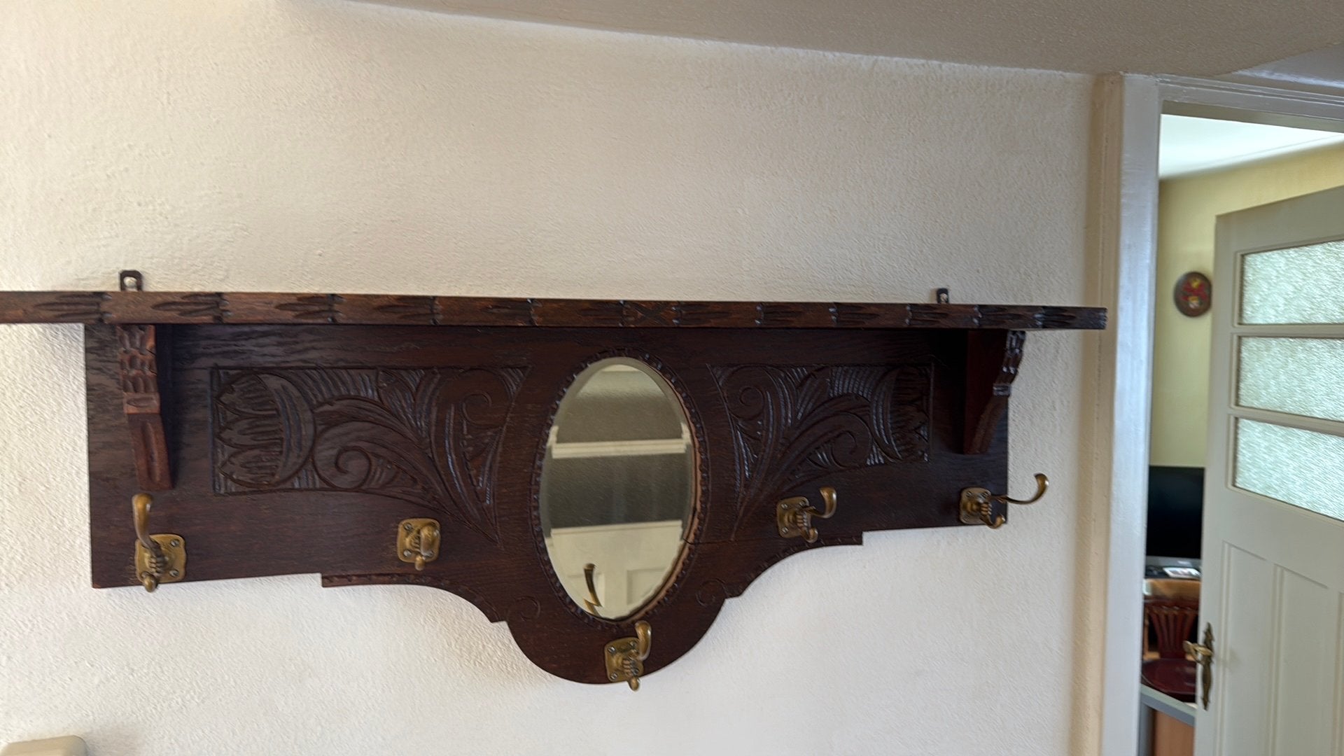 Antieke kapstok, Huis en Inrichting, Woonaccessoires | Kapstokken, Gebruikt, Minder dan 100 cm, Hout, Ophalen