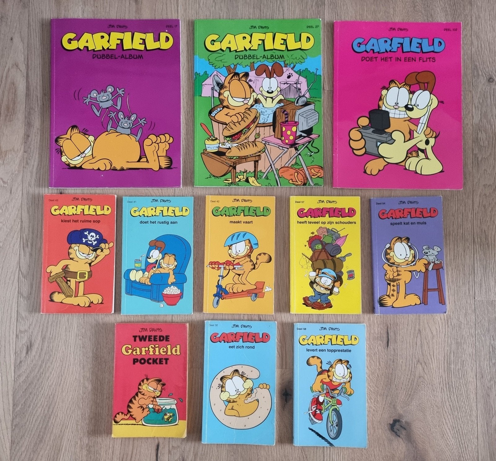 collectie Garfield stripboeken en pockets, Meerdere stripboeken, Ophalen of Verzenden, Zo goed als nieuw, Jim Davis