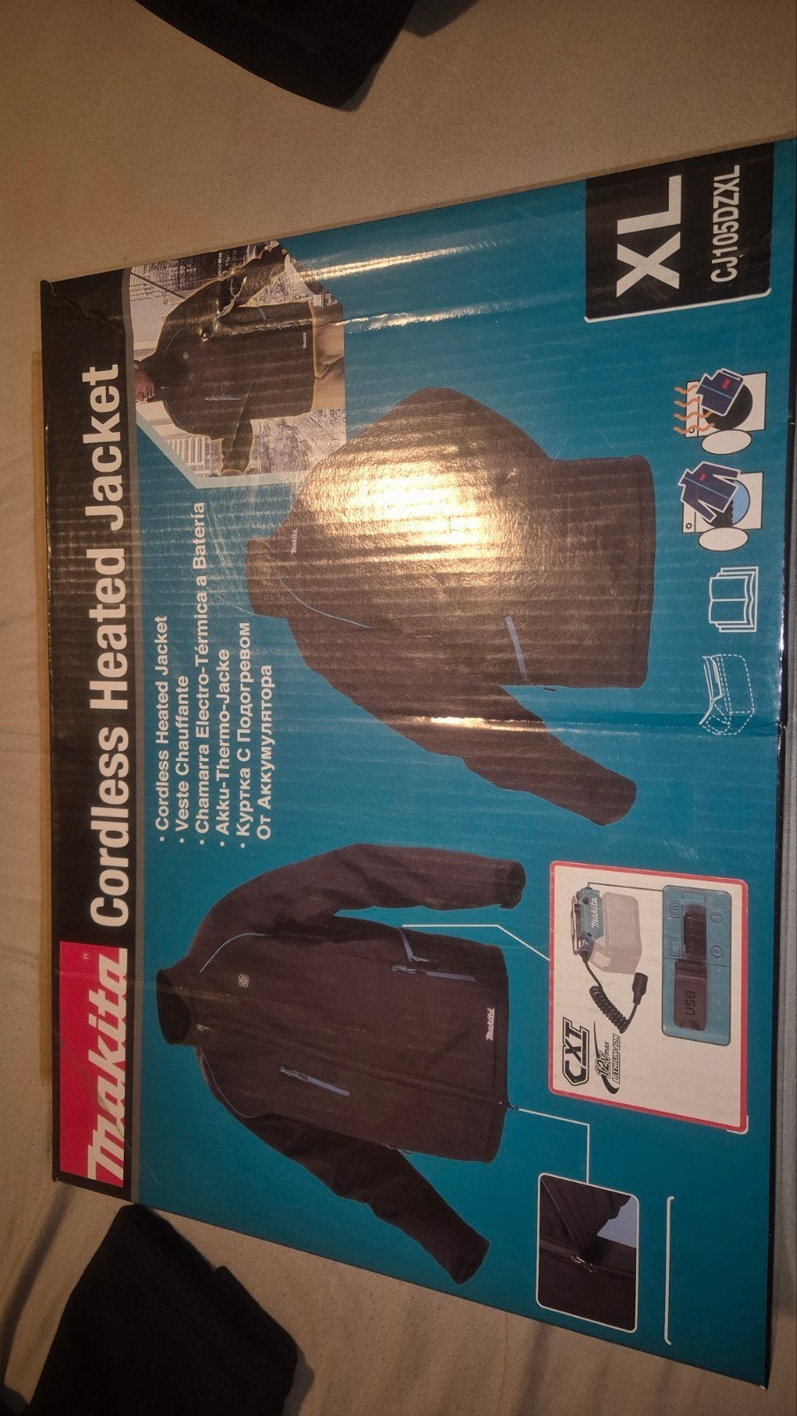 Makita jas met verwarming maat XL, Makita, Zwart, Ophalen of Verzenden, Maat 56/58 (XL)