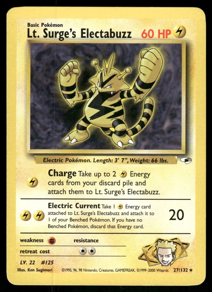 Lt. Surge's Electabuzz 27/132 - Gym Heroes (NM), Verzenden, Gebruikt