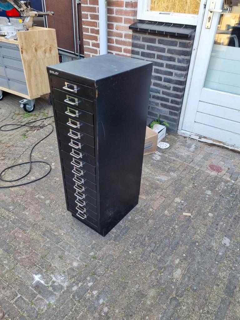 Bisley Archiefkast met 15 laden - Zwart, Ophalen, Gebruikt