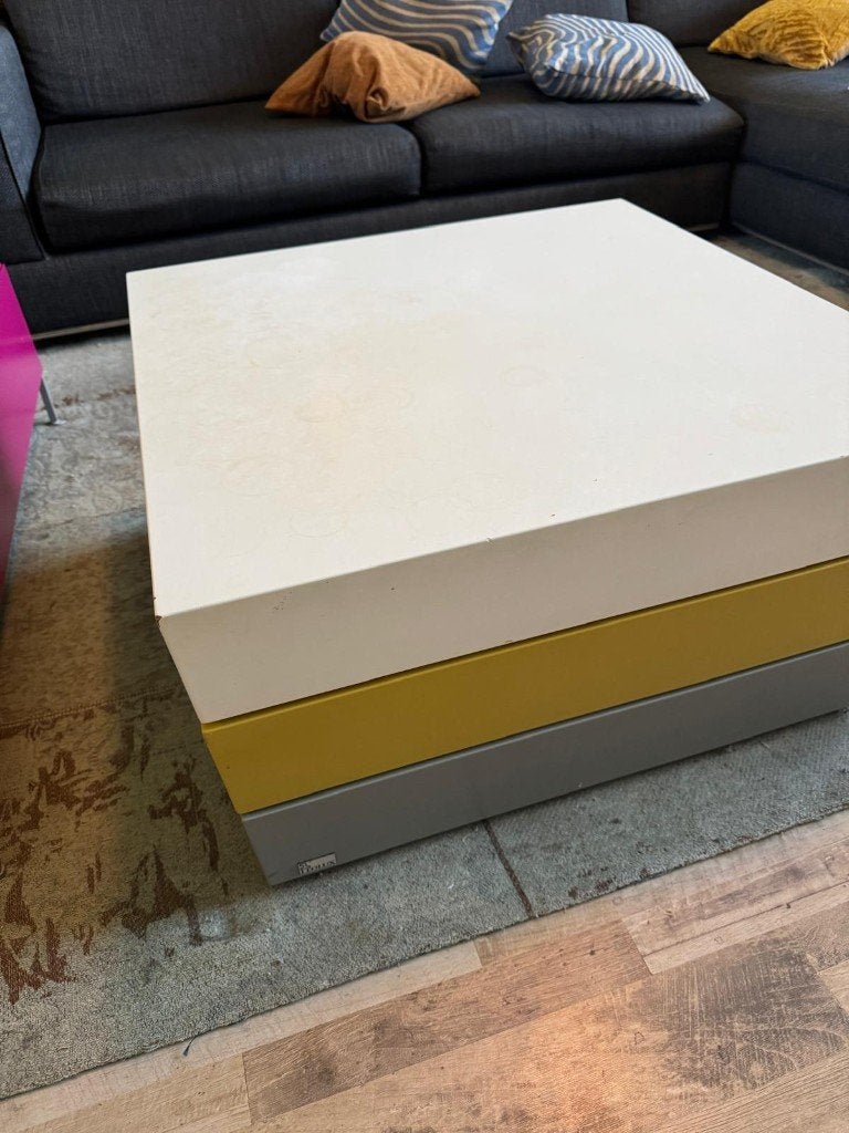 Leolux Trovo Design Salontafel, Huis en Inrichting, Tafels | Salontafels, Ophalen, Gebruikt, 50 tot 100 cm, Vierkant