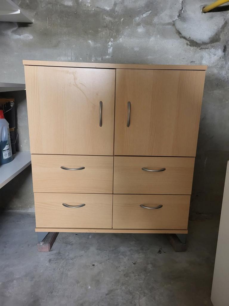 Kast met deurtjes en lades, Huis en Inrichting, Kasten | Ladekasten, Ophalen, Gebruikt, 1 of 2 laden, 50 tot 100 cm