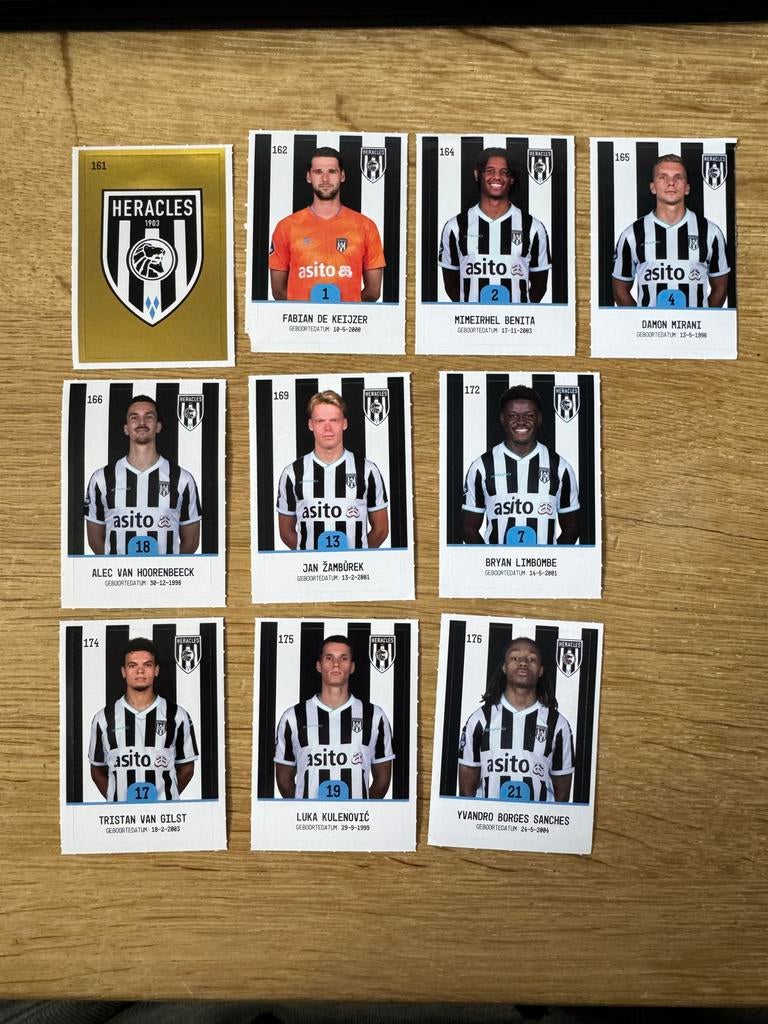 Voetbalplaatjes Heracles, Verzamelen, Ophalen of Verzenden, Gebruikt, Overige binnenlandse clubs, Poster, Plaatje of Sticker