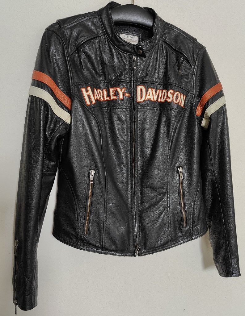 Harley-Davidson leren damesmotorjack maat M, Motoren, Harley-Davidson, Jas | leer, Ophalen of Verzenden, Dames