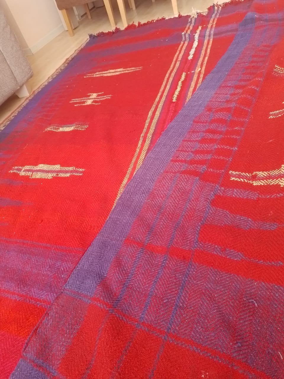 Nieuwe handgeweven oosterse kelim loper 160x220cm, Ophalen, Rood, 150 tot 200 cm, Oosters