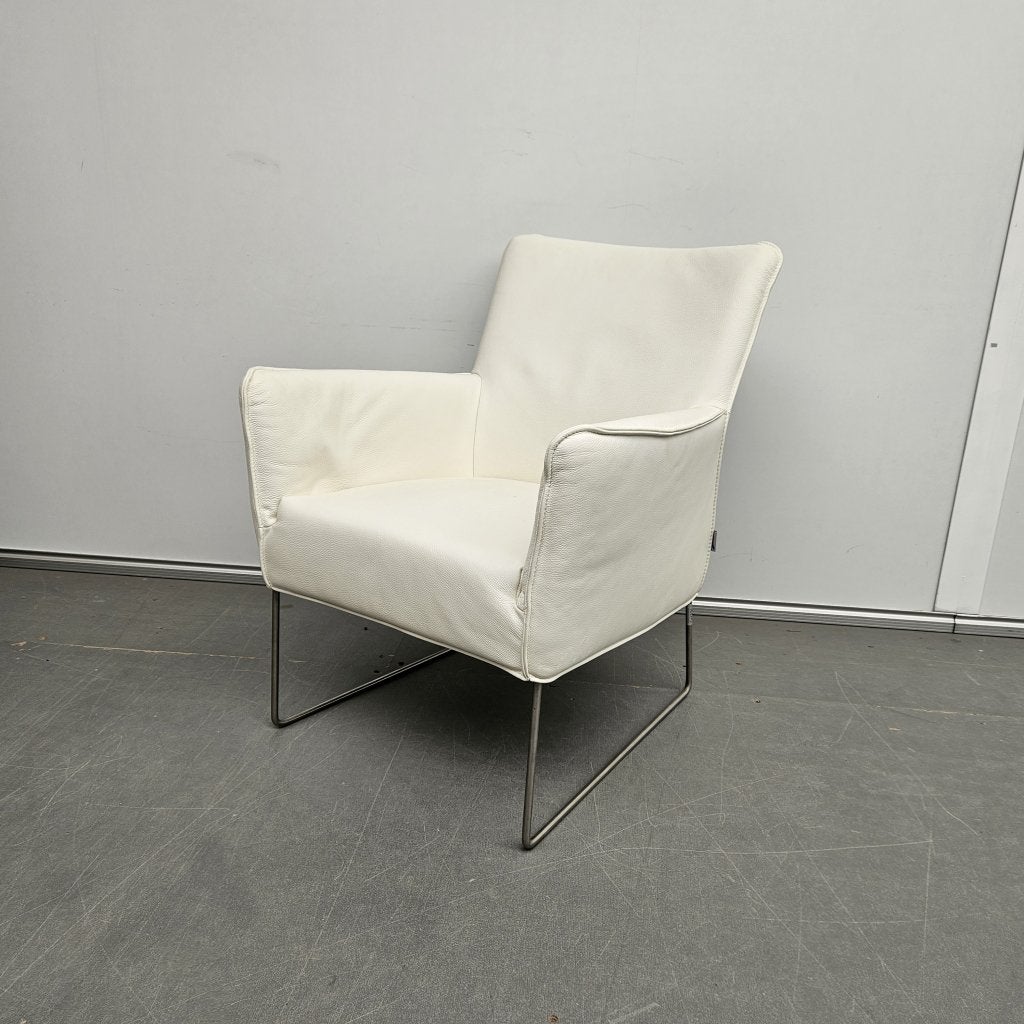 Adexpo fauteuil - witte skai / kunstleder, Niet ingevuld, Gebruikt, Niet ingevuld, Niet ingevuld