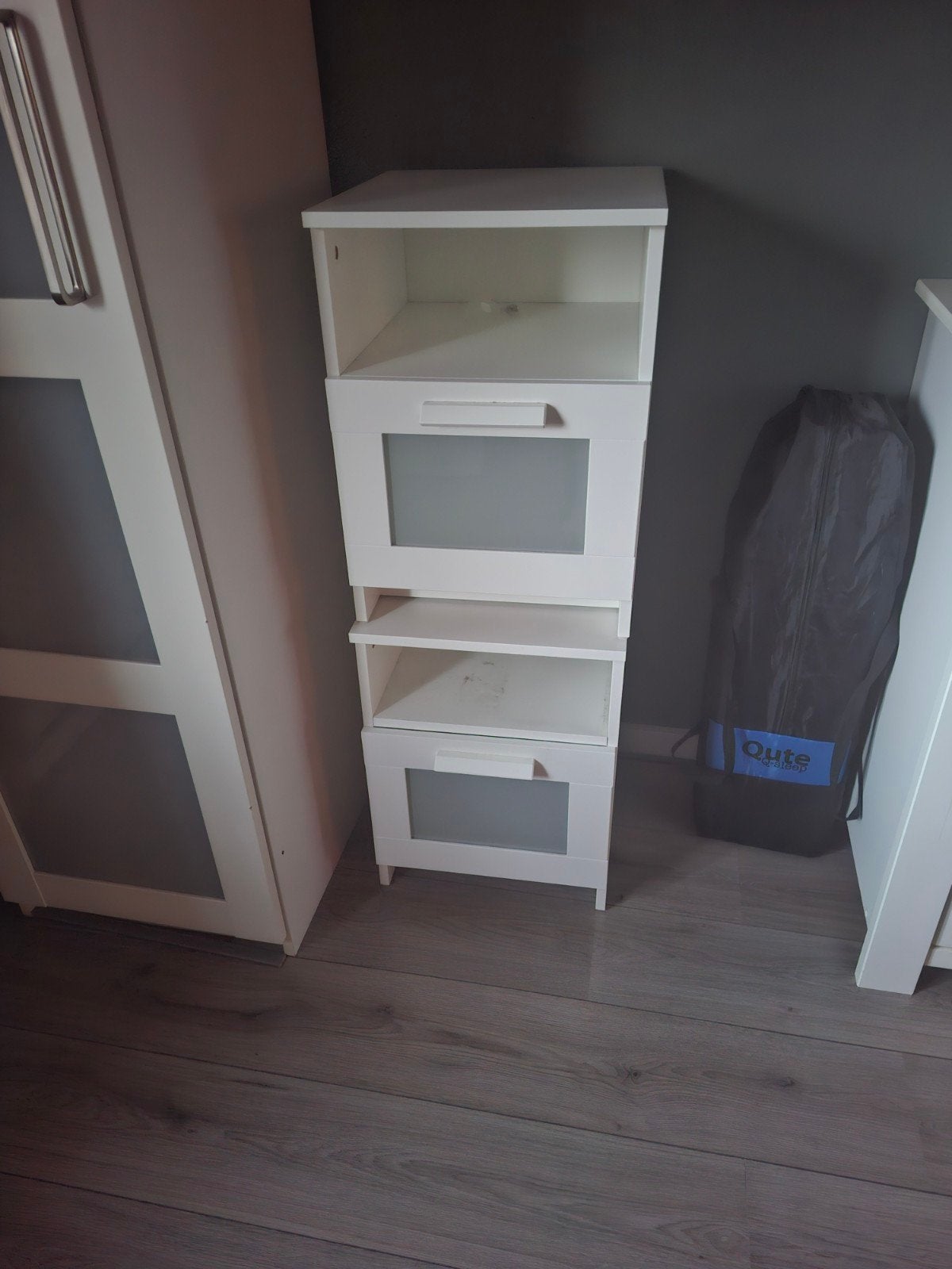 IKEA BRIMNES Nachtkastje, wit, 39x41x53 cm, Ophalen, Gebruikt, Minder dan 45 cm, 55 tot 70 cm