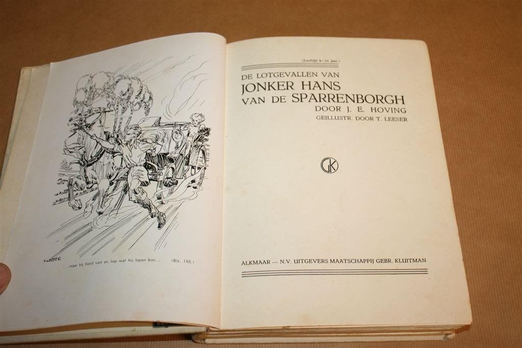 Lotgevallen Jonker Hans. Hoving. Uitg. Kluitman 1935., Ophalen of Verzenden, Gelezen