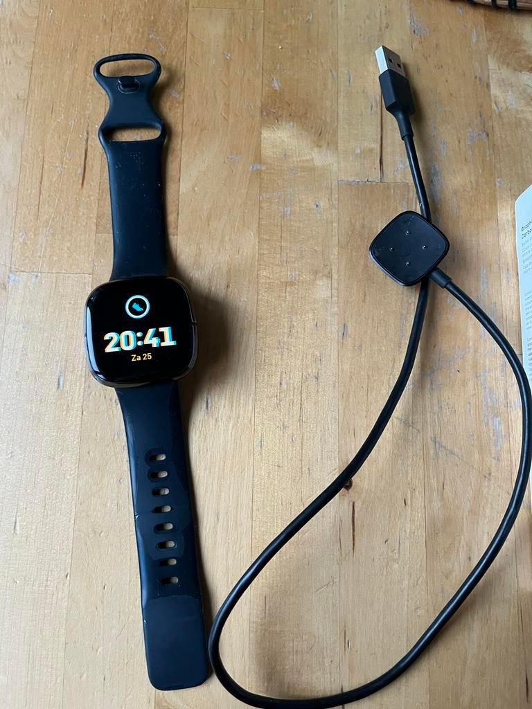 Fitbit Sense, Ophalen of Verzenden, Zo goed als nieuw, Zwart, Android