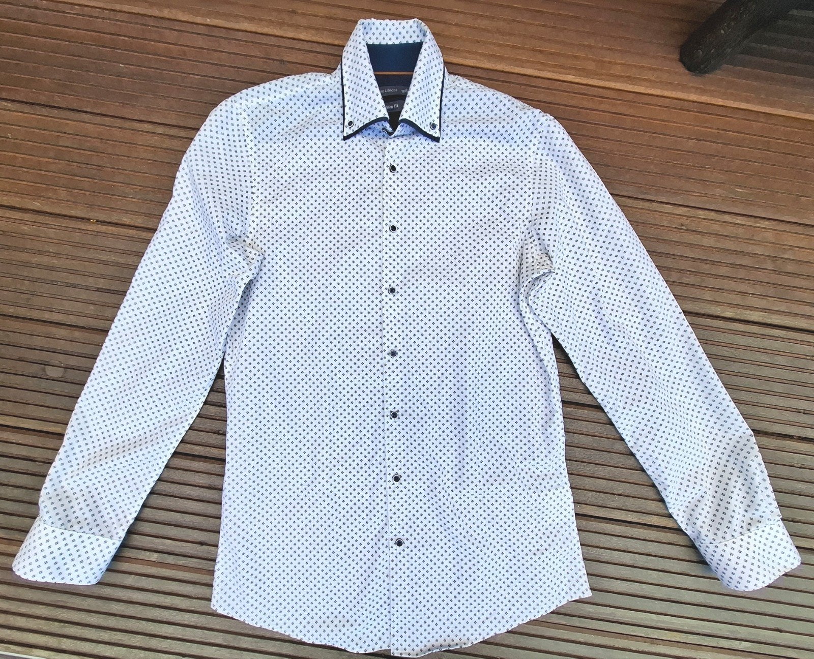 heren blouse van Angelo Litrico maat S van, Kleding | Heren, Halswijdte 38 (S) of kleiner, Wit, Zo goed als nieuw, C&A