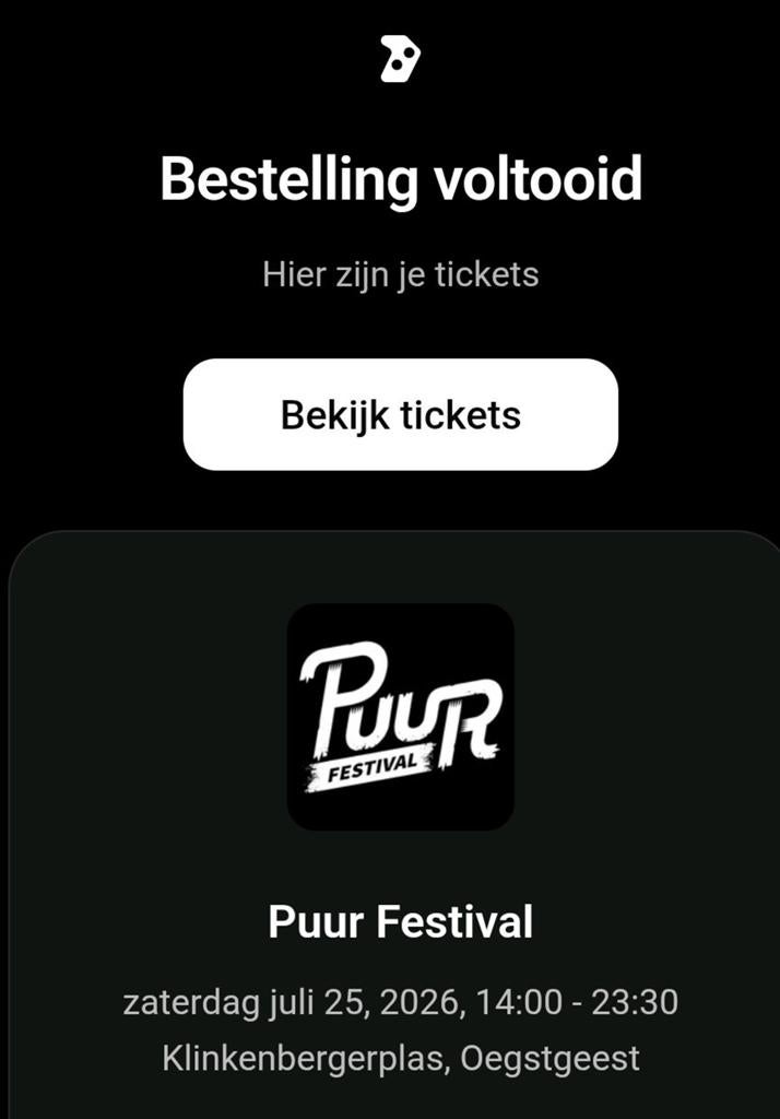 Puur festival Oegstgeest kaartjes, Twee personen, Overige soorten, Overige typen