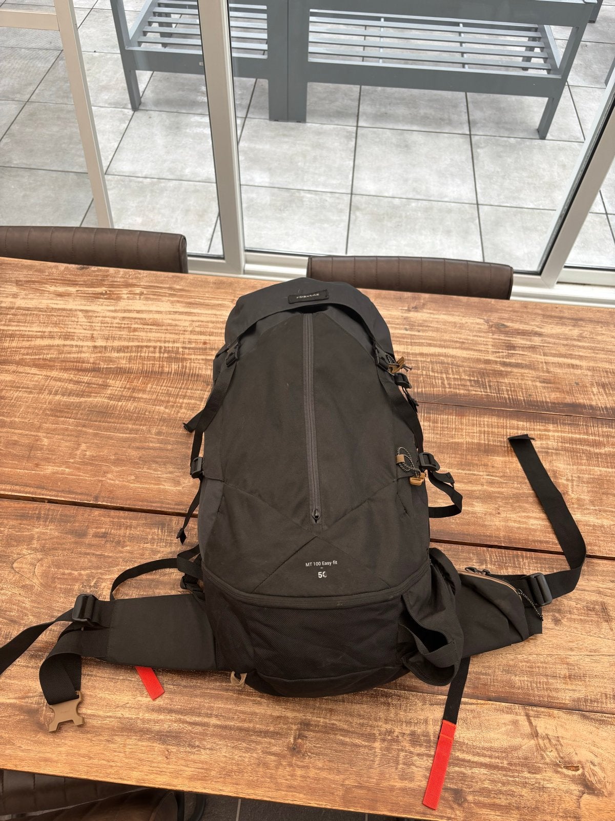Decathlon Forclaz MT100 Easyfit 50L Hiking Rugzak, Overige merken, 25 tot 40 cm, Ophalen of Verzenden, Zo goed als nieuw